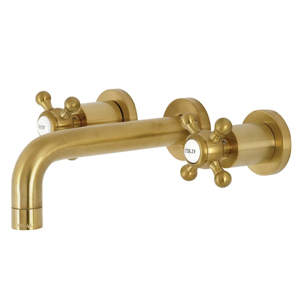 KS8127BX Metropolitan 2-Handle 8" Wall Mount Bathroom Faucet, Brass